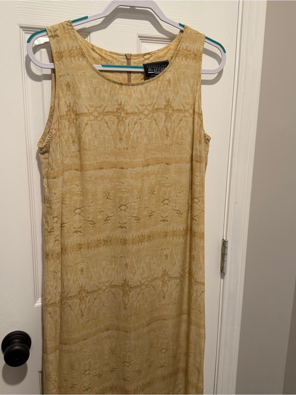 Miss Allegra XL Linen Rayon Safari Animal Print Midi Dress Made Canada